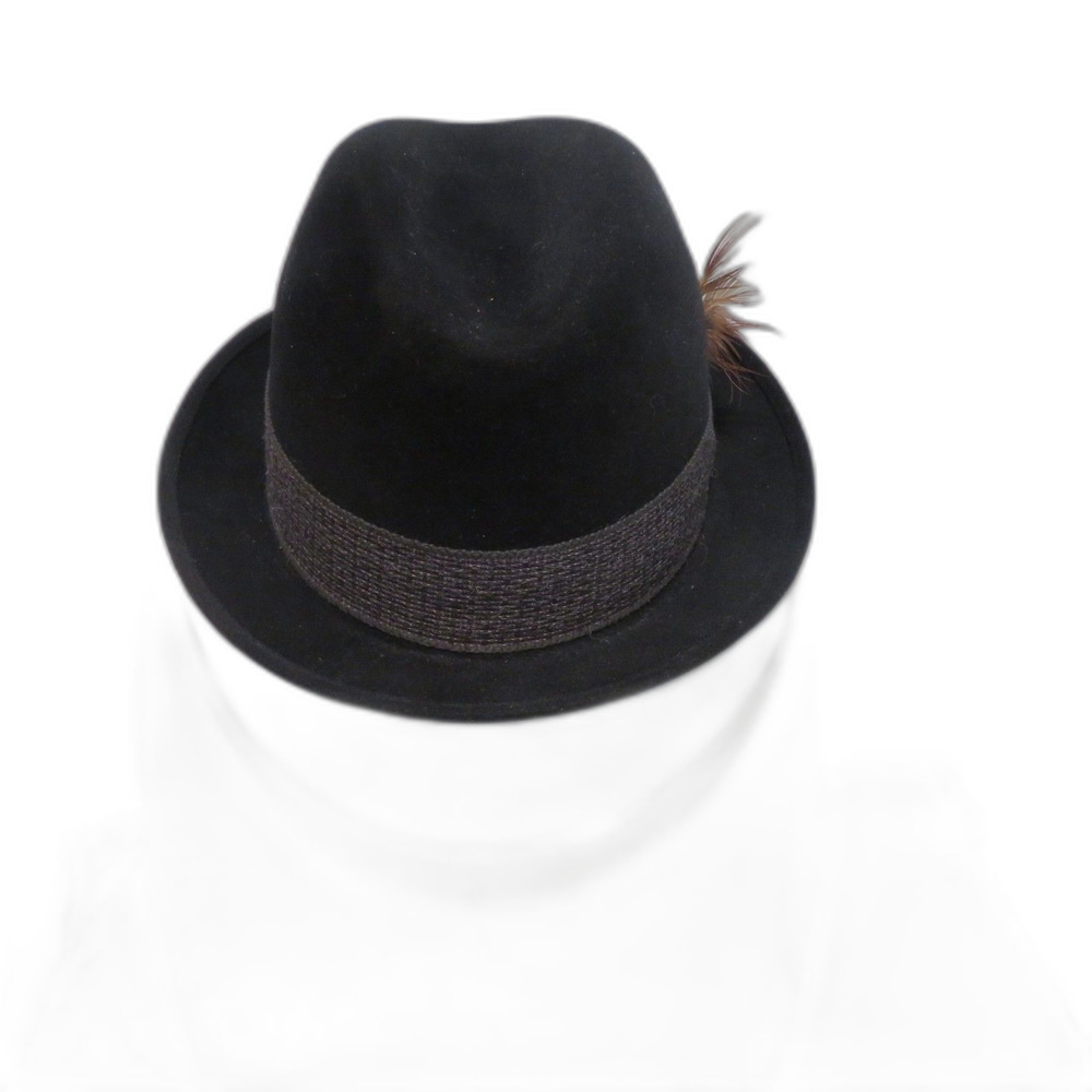 Vintage The Gun Club 1100 By Stetson Black Royal Deluxe Fedora Hat